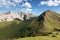 Panoramic Landscape Green Meadows Kananaskis Country Scenic View Alberta Foothills Canadian Rocky Mountains