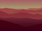 Panoramic landscape with hills during sunset. Vector illustration.