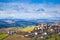 Panoramic landscape of Italian countryside