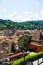 Panoramic landscape of the old town of Sighisoara, Transylvania