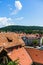 Panoramic landscape of the old town of Sighisoara, Transylvania