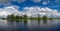 Panoramic landscape of the Pripyat River, Belarus.