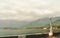 Panoramic Landscape scenery pristine beauty of world famous Dal Lake, Srinagar, Jammu and Kashmir, India. The Great Himalayas