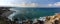 Panoramic landscape of the sea shore near Byblos and Amchit in Lebanon