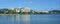 Panoramic landscape view of Cairns waterfront skyline