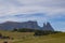 Panoramic landscape view of Dolomites Italy, alps siusi at Ortisei Italy