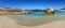 Panoramic landscape view of Greens Pool beach in south Western Australia