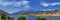 Panoramic Landscape view from Heber, Utah County, view of backside of Mount Timpanogos near Deer Creek Reservoir in the Wasatch Fr