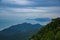 Panoramic landscape view of Langkawi Island from he top of Gunung Mat Chincang Mountain