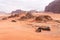 Panoramic landscape view, Wadi Rum desert, Jordan