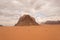 Panoramic landscape view, Wadi Rum desert, Jordan