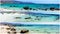 Panoramic landscapes from Elafonissi beach, Crete island, Greece