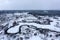 Panoramic Latvian winter landscape with Abava river flowing through the plain near Kandava