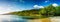 Panoramic long exposure shot of a lake in Northern Norway