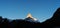 Panoramic, Matterhorn mountain with sunlight on peak in the morning, view at Zermatt Switzerland