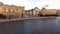 Panoramic of Moscow river time lapse