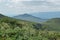 Panoramic mountain ranges in rural Kenya