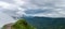 Panoramic mountain  view  of Pha Hua Sing , Thailand  with lenticular clouds