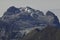 Panoramic mountain view of the `Three Towers ` in Montafon