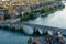 Panoramic Namur city view with Meuse river and the bridge from the Citadel