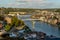 Panoramic Namur city view with Meuse river from the Citadel