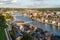 Panoramic Namur city view with Meuse river from the Citadel. Belgium