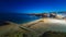 Panoramic nigh view in summer of the beach of Albufeira in Portugal