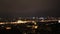 Panoramic of night cityscape cityscape of Prague