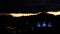 Panoramic night view at city Cuenca and New Cathedral, Ecuador
