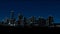 Panoramic night view of Lower Manhattan and financial district.
