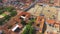 Panoramic of old town with stone streets