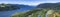 Panoramic overlook view of the Columbia River