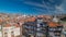 Panoramic overview of old town of Porto timelapse