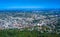 Panoramic overview of Stuttgart city seen from the TV tower. Baden-WÃ¼rttemberg, Germany, Europe