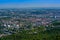 Panoramic overview of Stuttgart city seen from the TV tower. Baden-WÃ¼rttemberg, Germany, Europe