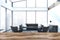 Panoramic penthouse living room inteiror blur