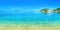Panoramic photo of Ithaca beach Greece