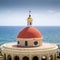 Panoramic photo of Old San Juan street in Puerto Rico