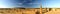 Panoramic photo of Pinnacles desert at sunrise. Nambung national park. Cervantes. Western Australia. Australia