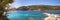 Panoramic photo of Poros bay, Lefkada island, Greece