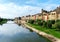 Panoramic photo of the riverside of the city of Balaguer