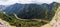 Panoramic photo of spectacular river canyon in Pieniny, Poland.