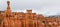 Panoramic photograph of Bryce Canyon with Thor\'s Hammer