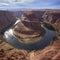 Panoramic photograph of Horseshoe Bend State Park, Glen Canyon National Recreation Area, Utah