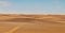 Panoramic Photograph of the Namibe Desert. Coast line with desert dunes. Africa. Angola. Namibe