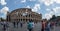 Panoramic photography of colosseum ancient stadium architecture