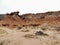 Panoramic picture at Cabrillo National Monument bluffs and tidepools. Coastal bluffs and tidepools are found along Point Loma