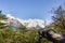 Panoramic picture of Cerro Torre taken from El Chalten hiking trail