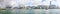 Panoramic picture of the Hongkong skyline from Victoria harbour