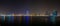 Panoramic picture of Manama skyline on in Bharain at night in November